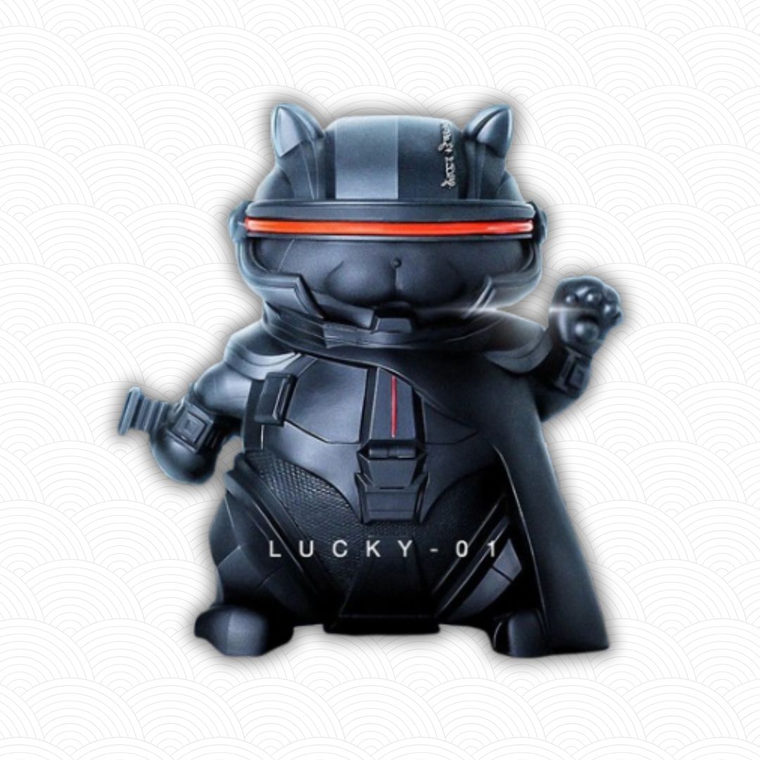 Maneki Neko du futur Cyberpunk Noir