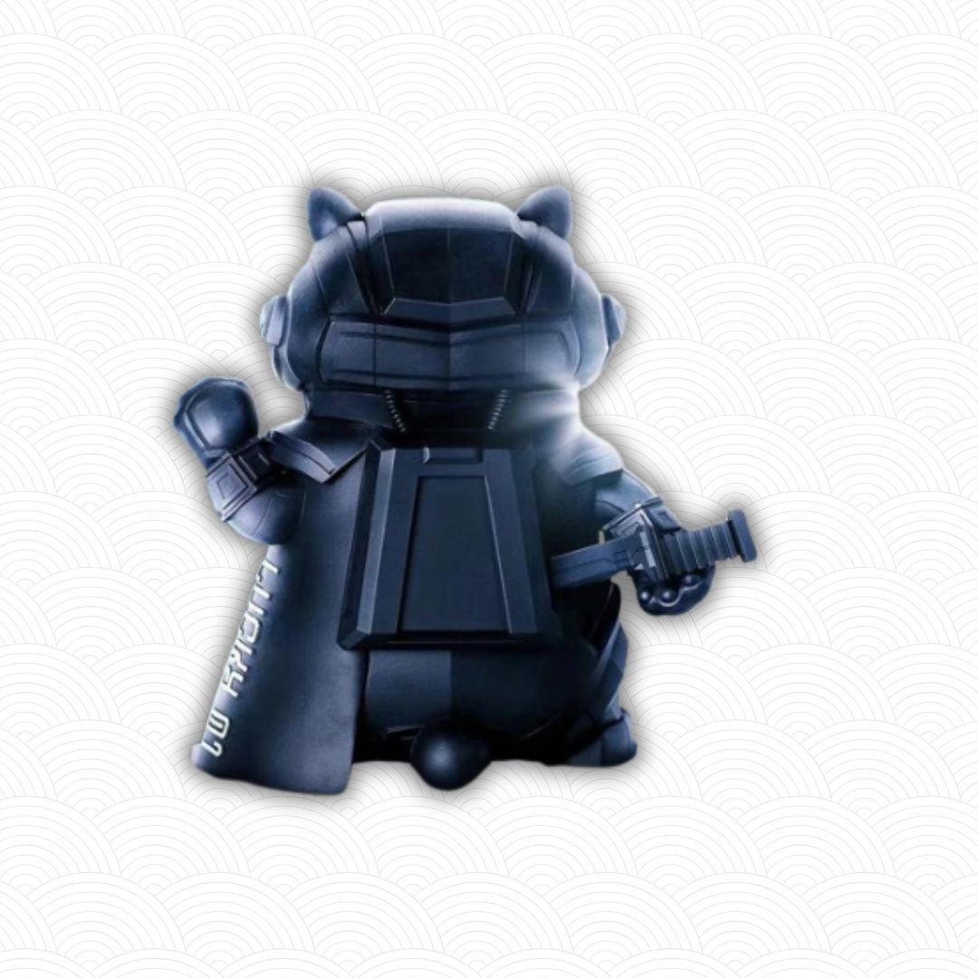 Maneki Neko du futur Cyberpunk Noir