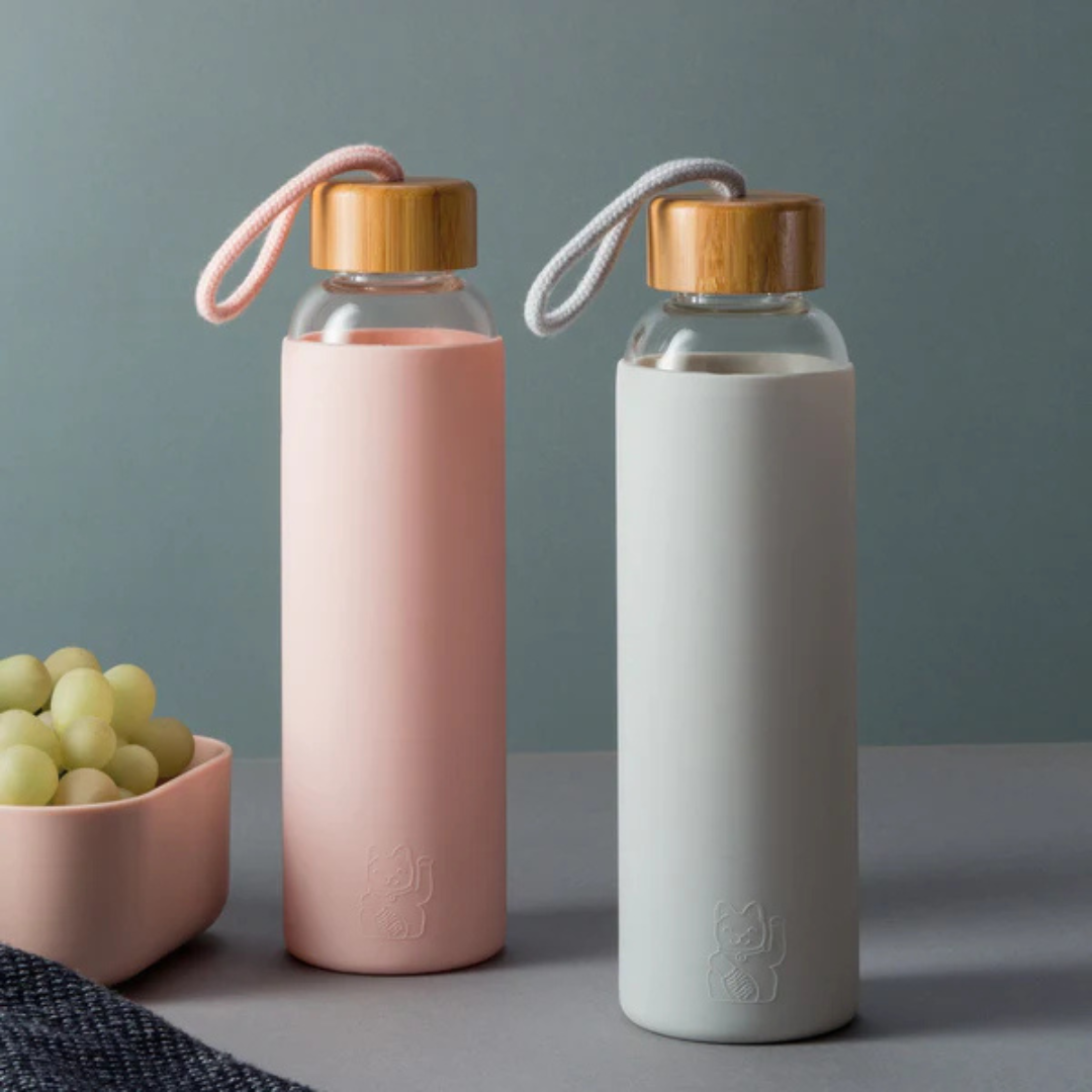 Maneki neko gourde grise