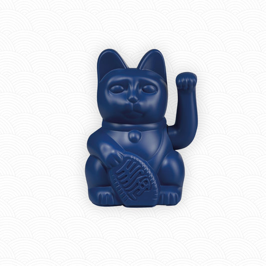 Maneki Neko Bleu Marine design<br>Lucky cat Bleu