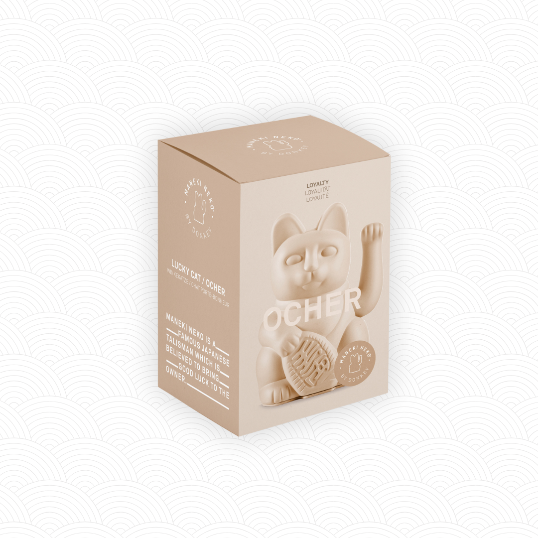 Maneki Neko Ocre design<br>Lucky cat Ocre
