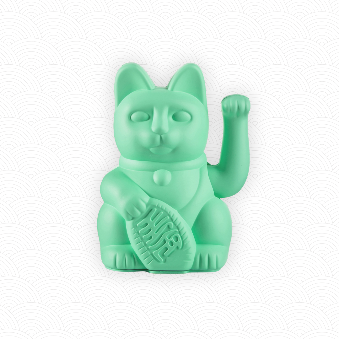 Maneki Neko Vert Menthe design<br>Lucky cat Vert Menthe