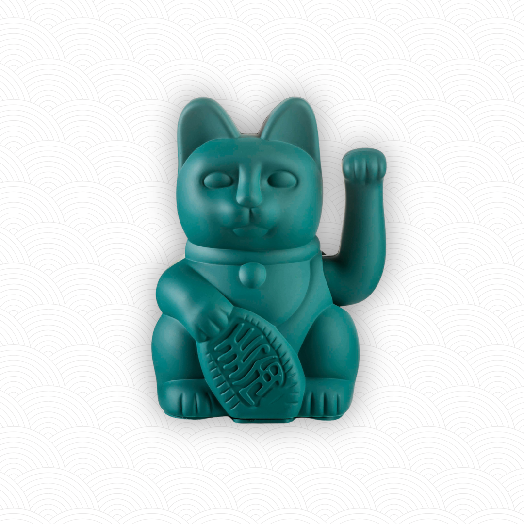 Maneki Neko vert design<br>Lucky cat green