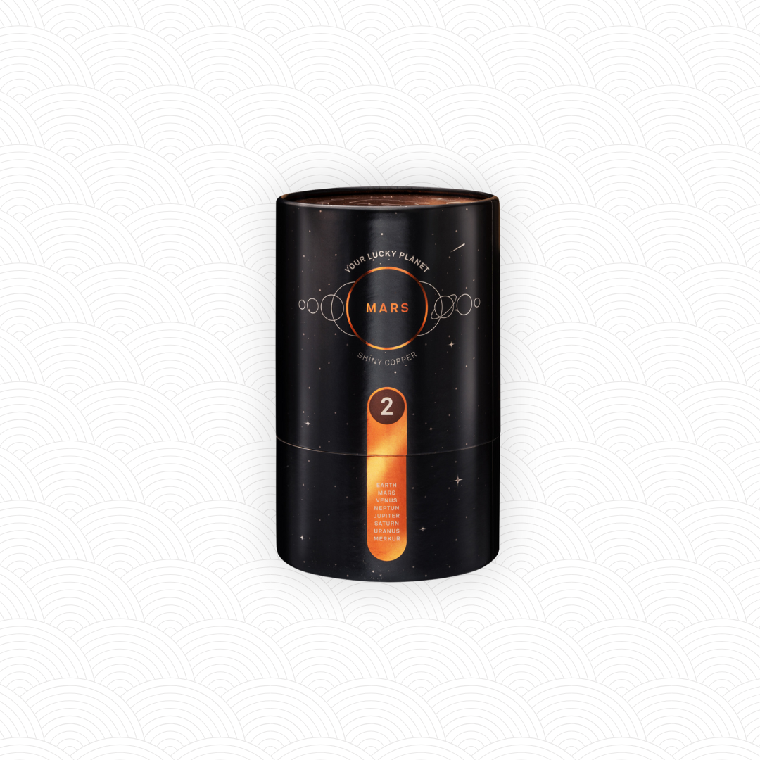 Maneki Neko "Cosmic" Cuivre brillant <br>Lucky cat Cosmic n°2 Mars Shiny Copper