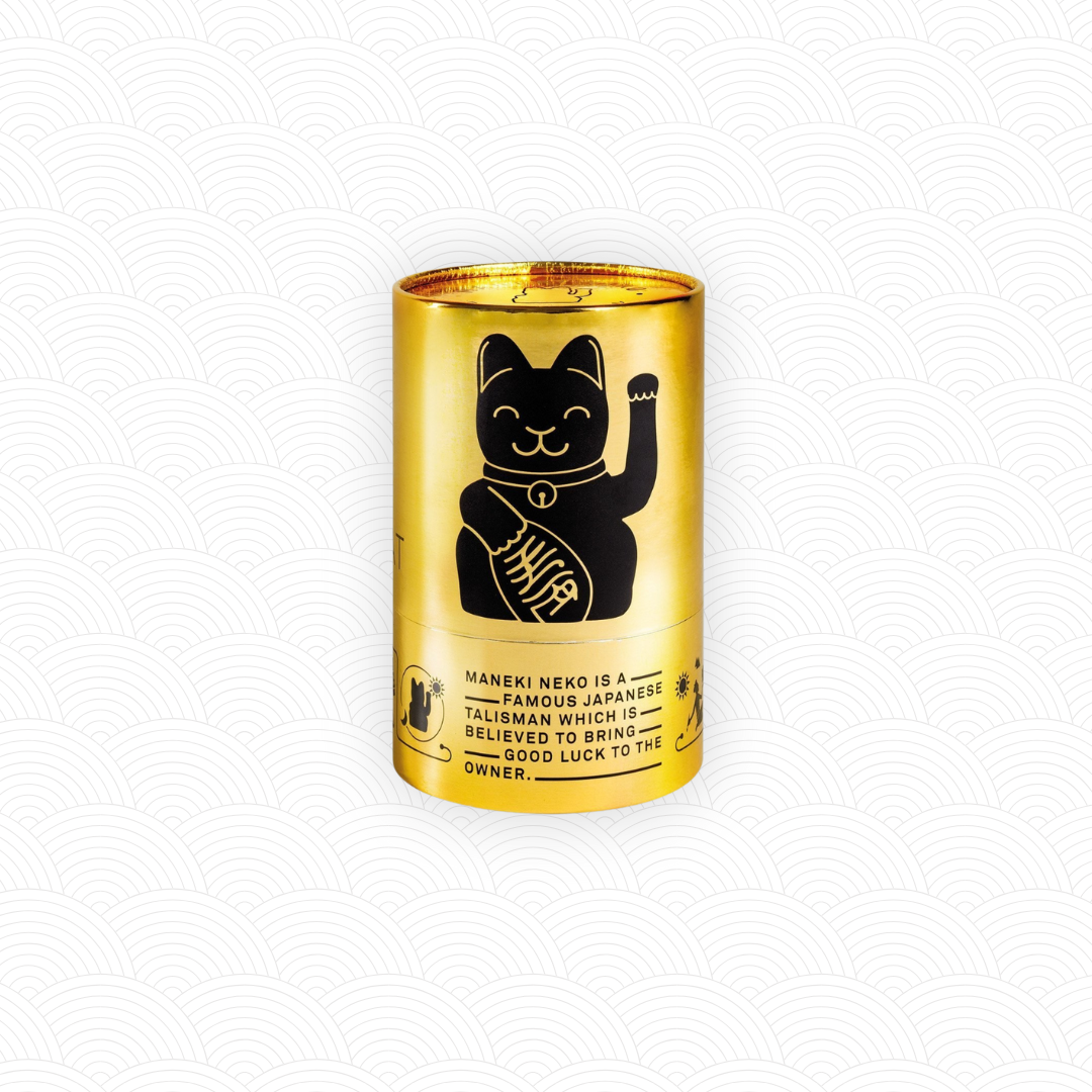 Maneki Neko "Egypt" Noir <br>Lucky cat Glossy Black