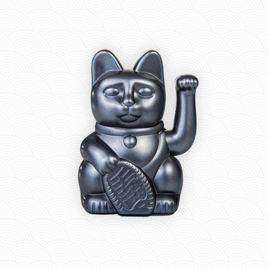 Maneki Neko Gris brillant<br>Lucky cat Galaxy