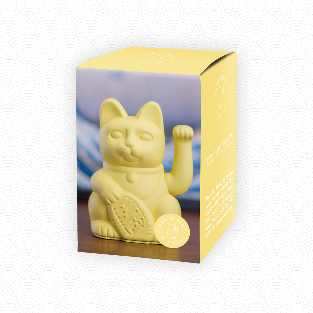 Maneki Neko Jaune design<br>Lucky cat Jaune