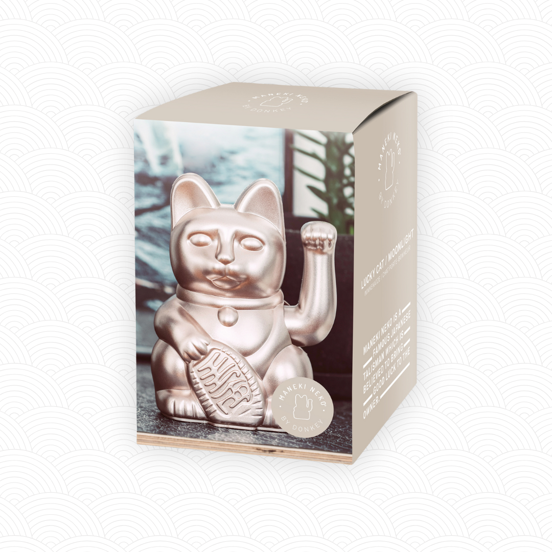 Maneki Neko Rose brillant<br>Lucky cat Moonlight