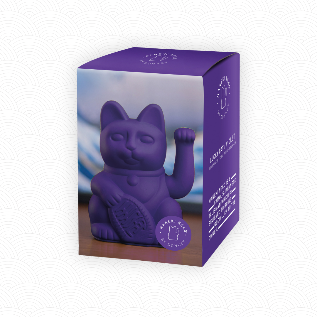 Maneki Neko Violet design<br>Lucky cat Violet