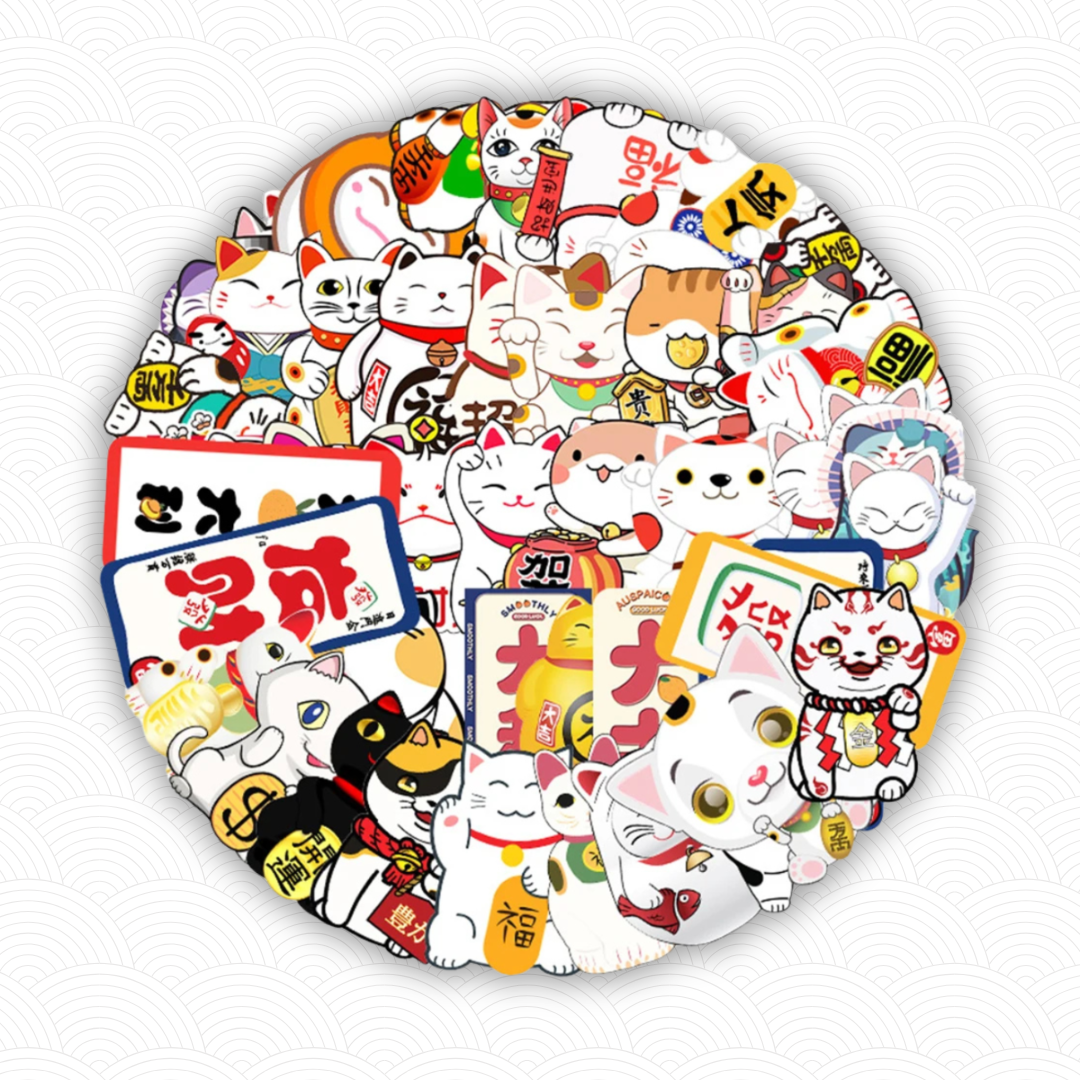 Stickers Maneki Neko Pack 2