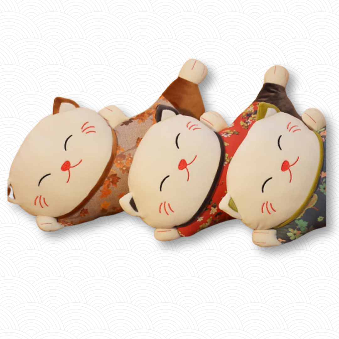 Peluche coussin Maneki Neko