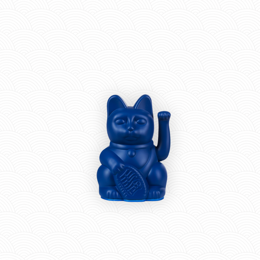 Mini Maneki Neko Bleu Foncé design<br>Lucky cat mini Dark Blue